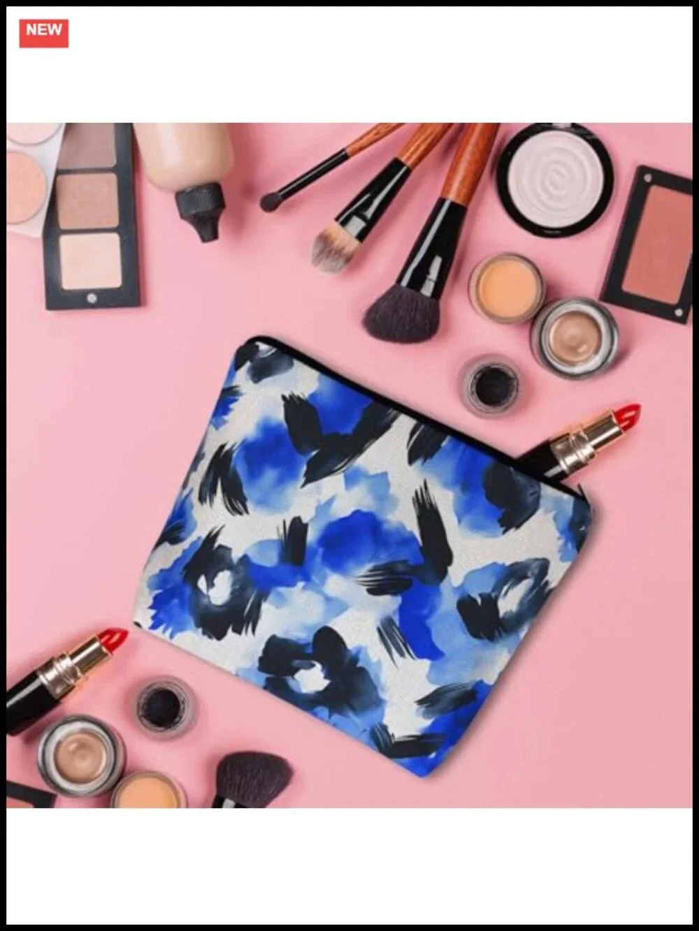Leopard Print Makeup Bag Travel Toiletry Organizer Zipper Pouch
